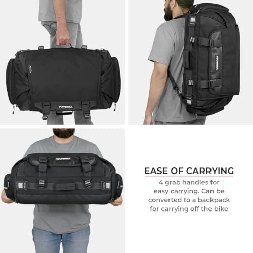ViaTerra Polyester Hammerhead 75L Universal Motorcycle Tailbag | Easy to Carry & Install | No Need for Saddle Stays | Perfect for Long Journeys - Image 5