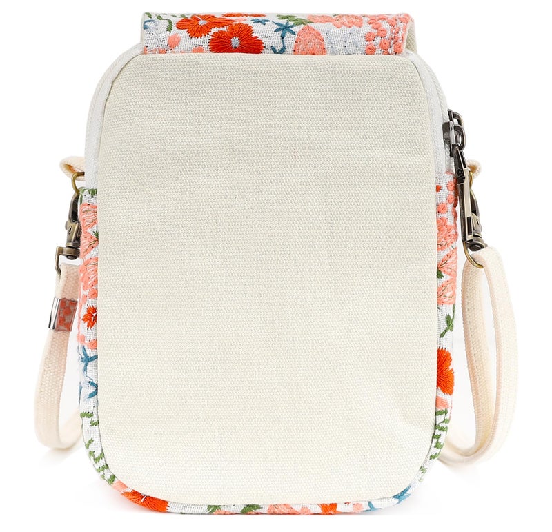 SILKAREA Women Small Crossbody Purse Handbag Embroidered Cell Phone Purse Shoulder Bag Flower Wristlet Wallet - Image 4