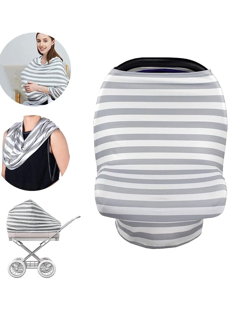 Breastfeeding blanket, breastfeeding blanket, 4-in-1 multifunctional breastfeeding blanket, stroller cover, dining chair cushion, soft and comfortable