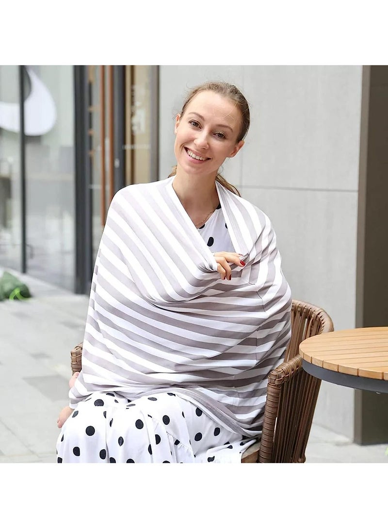 Breastfeeding blanket, breastfeeding blanket, 4-in-1 multifunctional breastfeeding blanket, stroller cover, dining chair cushion, soft and comfortable