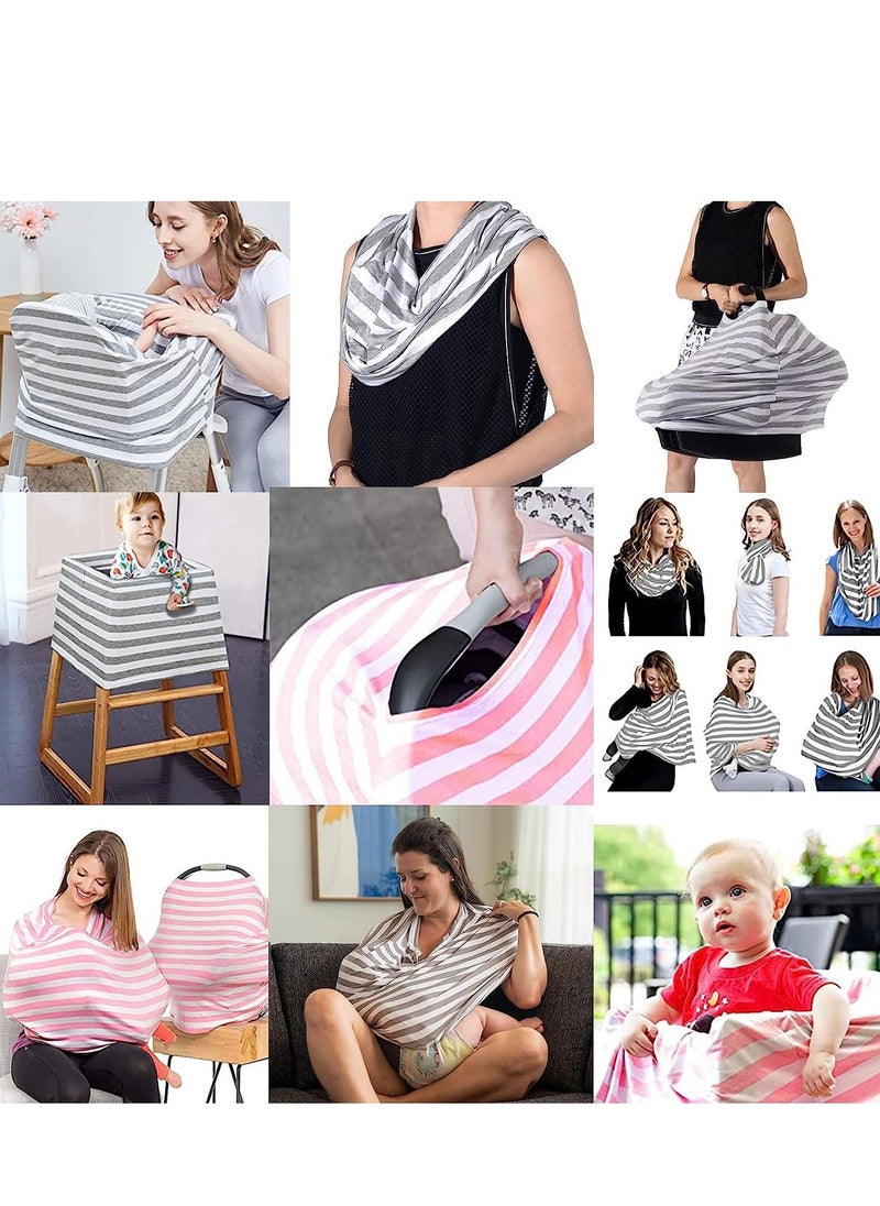 Breastfeeding blanket, breastfeeding blanket, 4-in-1 multifunctional breastfeeding blanket, stroller cover, dining chair cushion, soft and comfortable