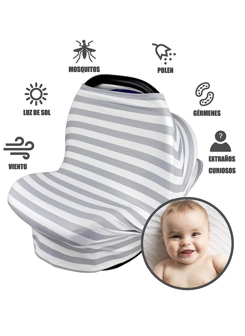 Breastfeeding blanket, breastfeeding blanket, 4-in-1 multifunctional breastfeeding blanket, stroller cover, dining chair cushion, soft and comfortable