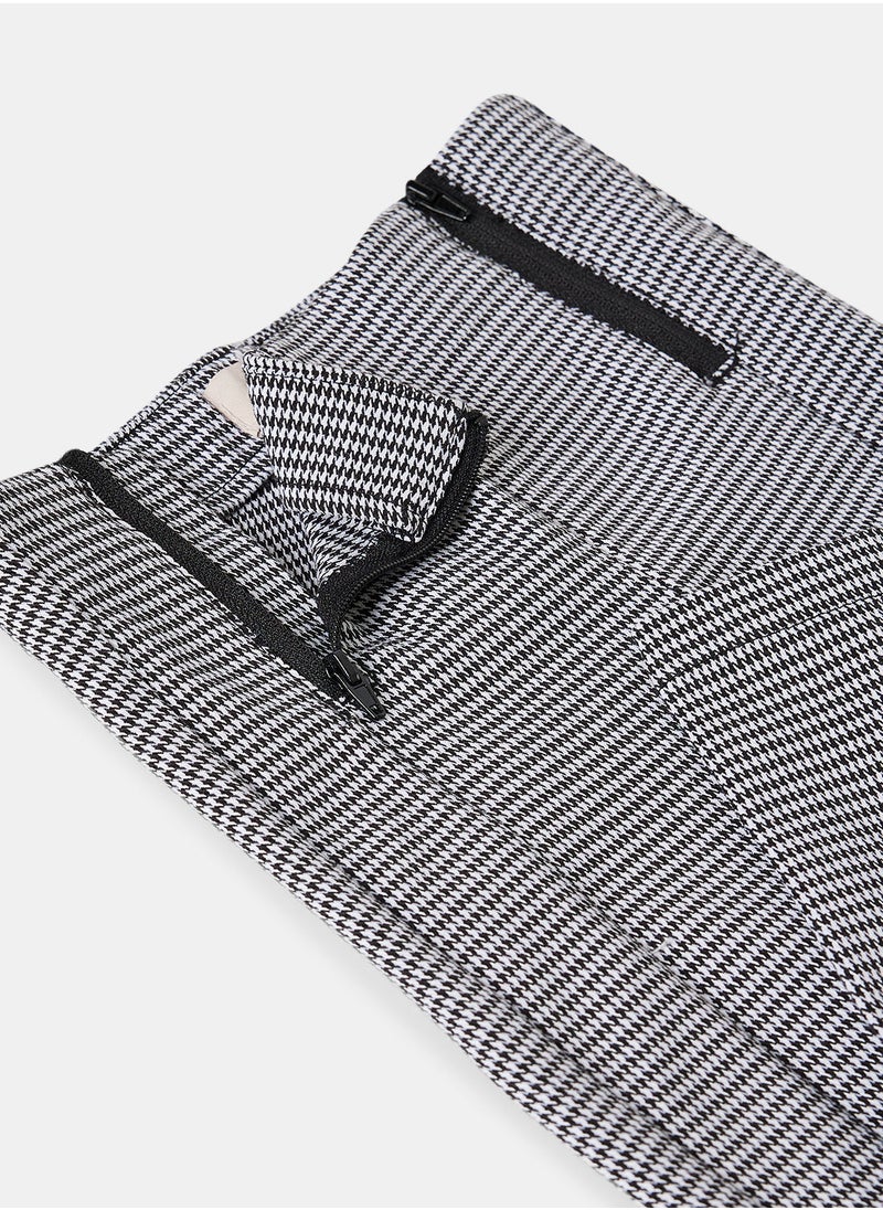ONLY - Girls Houndstooth Zip Leggings - Image 1