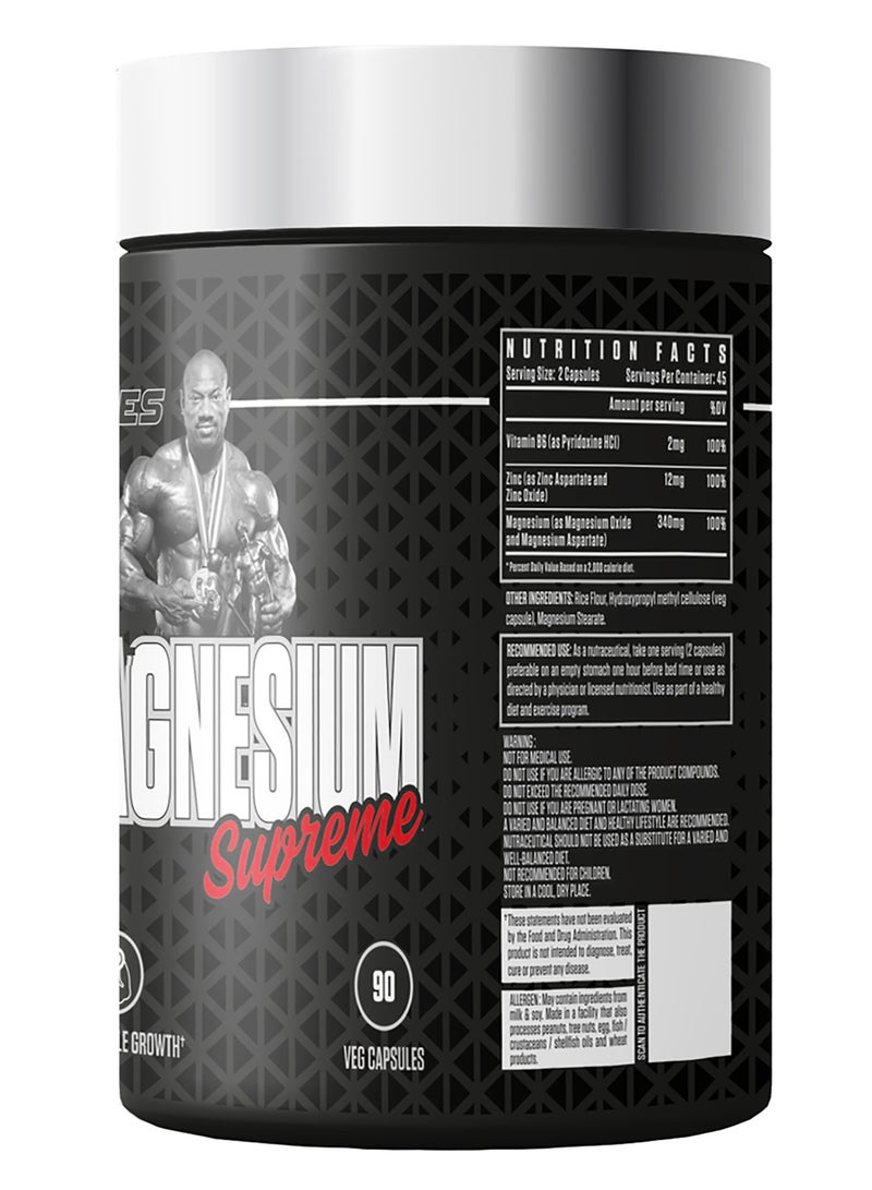 DEXTER JACKSON Black Series ZMA 90 Veg Capsules – Muscle Recovery & Growth Support - Zinc & Magnesium - Image 3