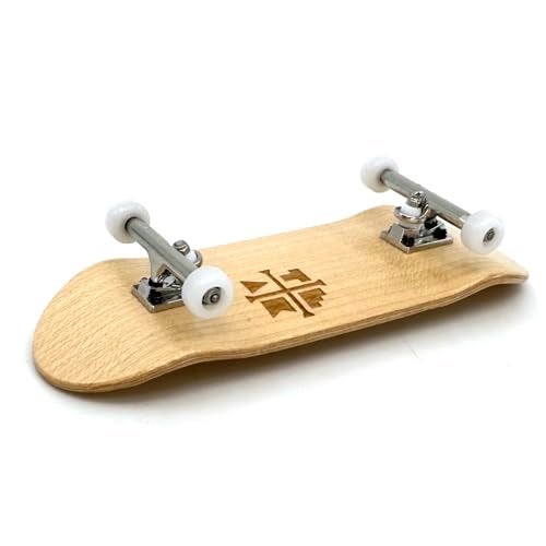 Teak Tuning 34mm Pro Fingerboard Complete  Fully Assembled with Pro Level Components  Pro Shaped Wooden Deck 34x97mm UltraSpin Bearing Wheels Prodigy Gen2 Trucks  Silver Heels - Image 5