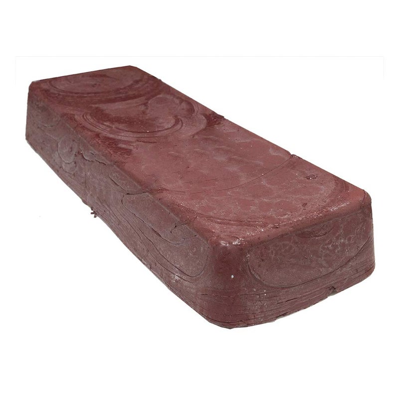 Benchmark Abrasives Red Buffing Compound for Polishing Removing Scratches from Soft Precious Metals, Jewelry, Aluminum, Gold, Silver, Copper, 1 Pound Bar (Jewelers Rouge) - Image 1