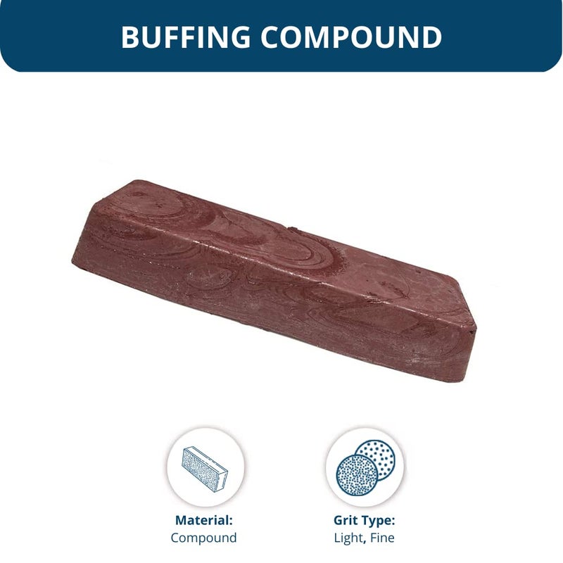 Benchmark Abrasives Red Buffing Compound for Polishing Removing Scratches from Soft Precious Metals, Jewelry, Aluminum, Gold, Silver, Copper, 1 Pound Bar (Jewelers Rouge) - Image 5