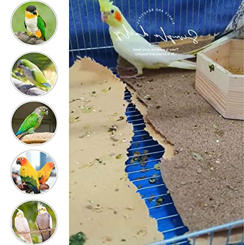 Firdnyohs 20PCS Gravel Paper for Bird Cage,11x17 Inch Bird cage Liner Gravel Paper Special for Bird Cage in sea Sand-Great for Hard-Billed Birds Safe& Clean & Easy for Improved Digestion… - Image 3