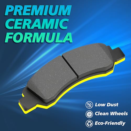 Haruma D1363 D1194 Ceramic Disc Brake Pads Left & Right Set Compatible for Cadillac Escalade ESV EXT 2008-2014,Chevrolet Suburban 1500 Tahoe Avalanche Silverado 1500,GMC Yukon XL 1500 Sierra 1500 - Image 2