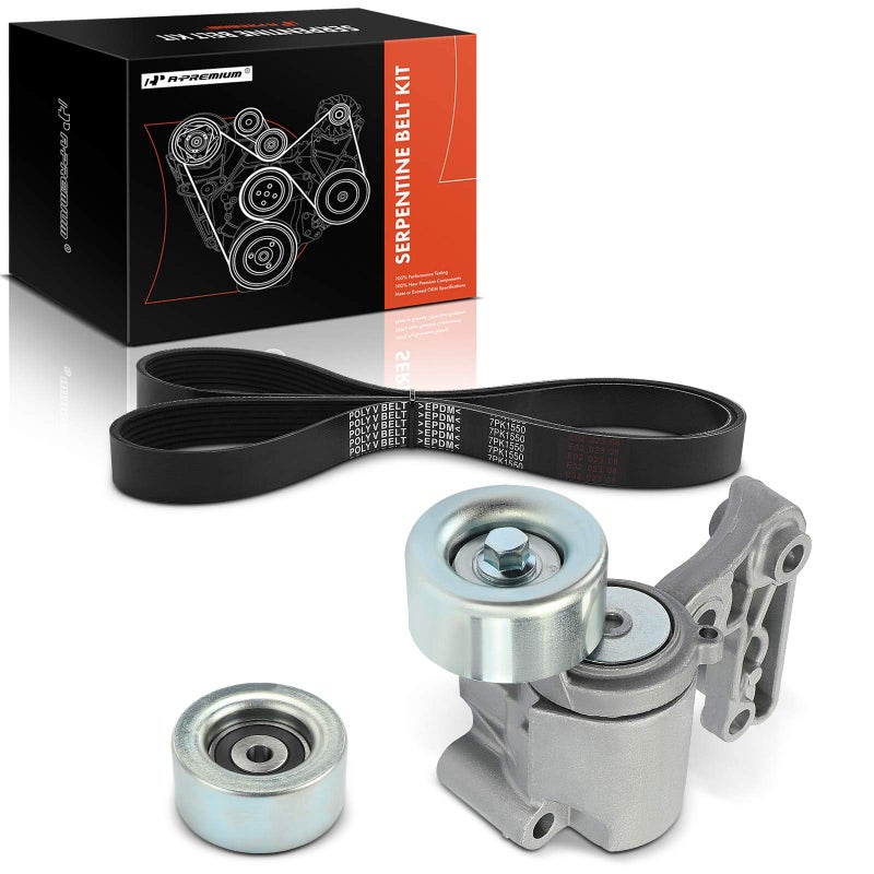A-Premium APremium Engine Serpentine Belt Drive Kit with Tensioner Idler Compatible with Toyota Camry 1217 RAV4 0612 Highlander 0816 Sienna 1116 Venza 0915 Lexus ES350 1318 IS250 0610 RX350