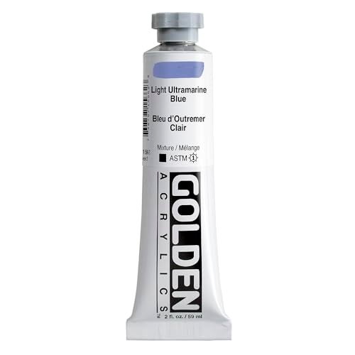 Golden 2 Oz Heavy Body Acrylic Color Paints Color: Light Ultramarine Blue - Image 1