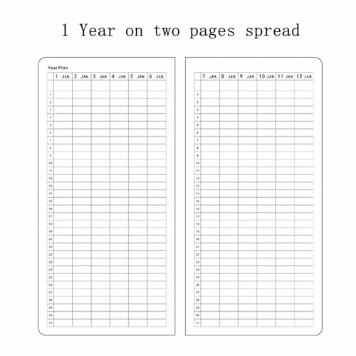 receip Undated Weekly Planner Notebook Pocket Organizer Appointment Book Journal Notebook A6 Week Plan Notepad (Light blue with cover) - Image 5