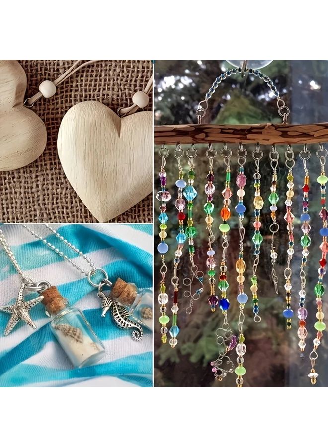 99 Pcs Silvery Stainless Steel Screw Eye Hooks Heavy Duty Corrosion Resistant for DIY Jewelry Christmas Decor - Image 5