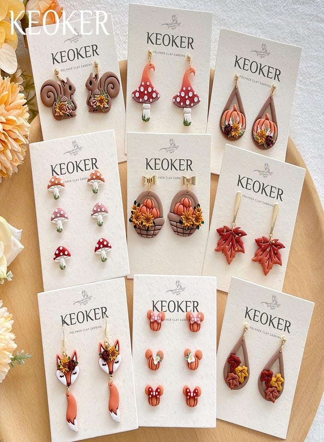 Keoker Fall Polymer Clay Cutters for Polymer Clay Jewelry, 13 shapes Clay Earring Cutters Fall, Autumn Theme - Image 2