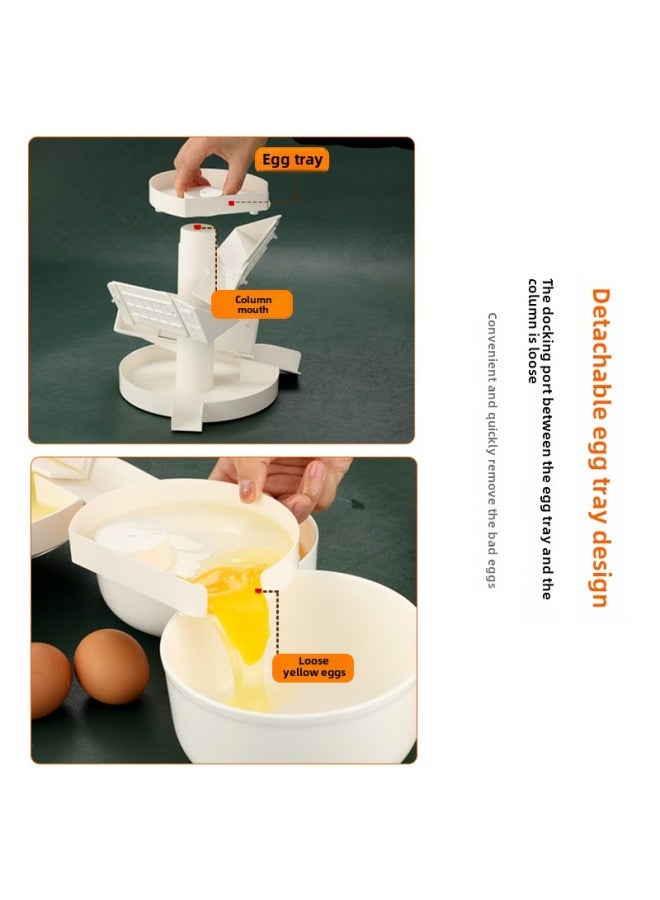 Commercial Large Egg White Separator Egg Egg White Egg Yolk Separator Baking Tool Egg White Liquid Separation Machine-Specifications:↬ ↬ ↬ Egg White Separator Three Layers + Silicone Brush ↫ ↫ ↫ - Image 5