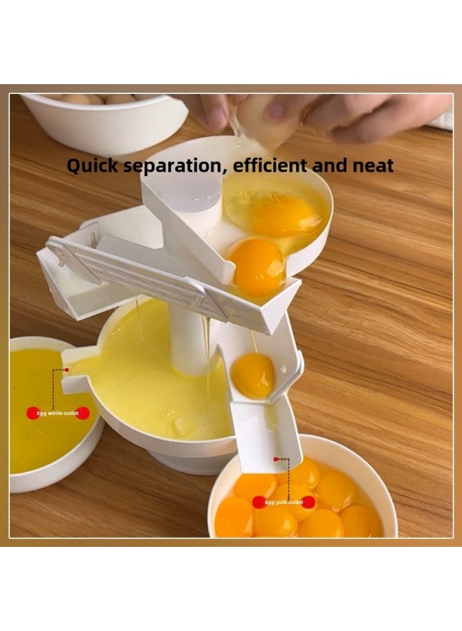 Commercial Large Egg White Separator Egg Egg White Egg Yolk Separator Baking Tool Egg White Liquid Separation Machine-Specifications:↬ ↬ ↬ Egg White Separator Three Layers + Silicone Brush ↫ ↫ ↫ - Image 3