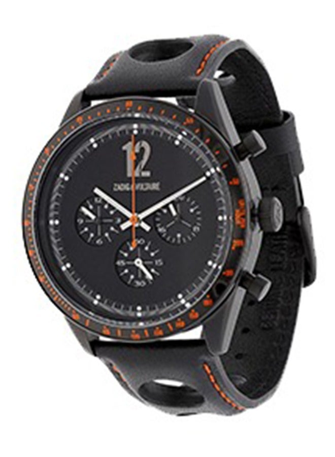 ZADIG & VOLTAIRE Mens Zadig & Voltaire Quartz Watch, Chronograph Display and Leather Strap - ZVM901 - Image 2