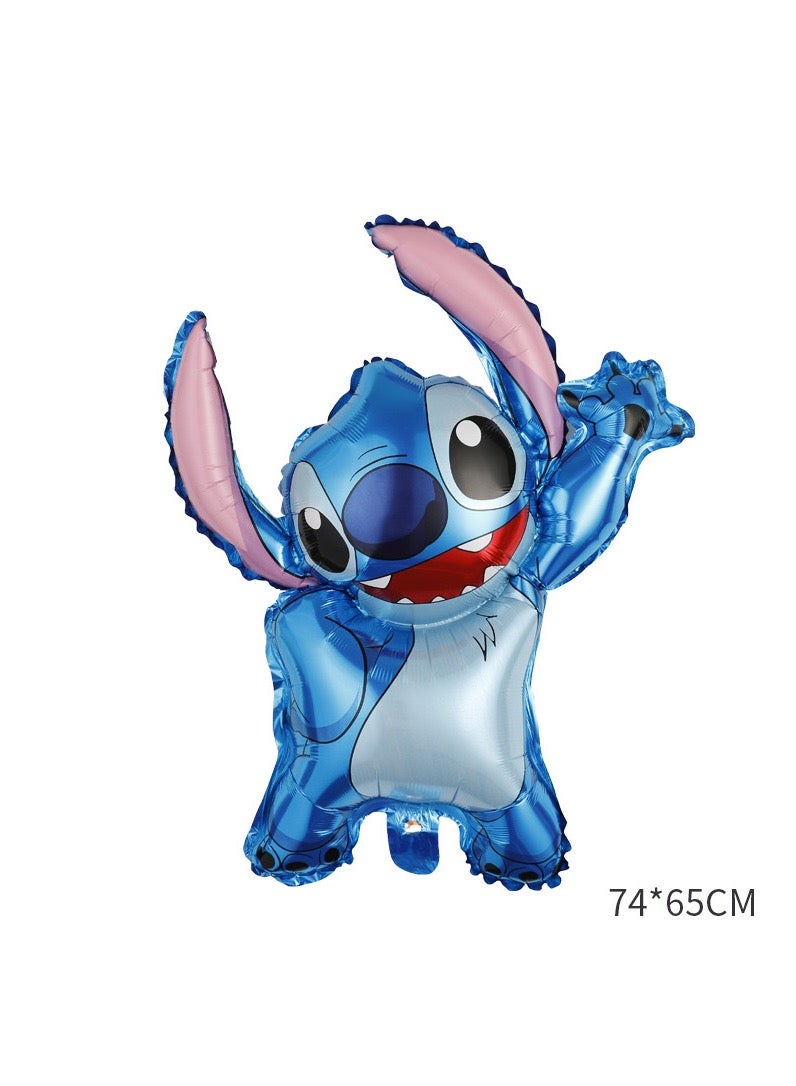 8pcs /set balloons baby kawaii cartoon anime character aluminum foil lilo stitch theme party foil balloon set for birthday party decoration aluminum film balloons kids toys party supplies - Image 2