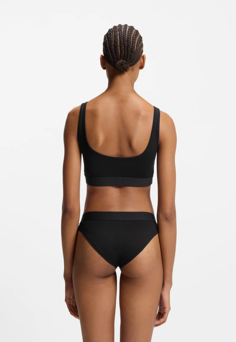 HUGO Black Stretch-cotton briefs with red logo label for Women | Best Price UAE
