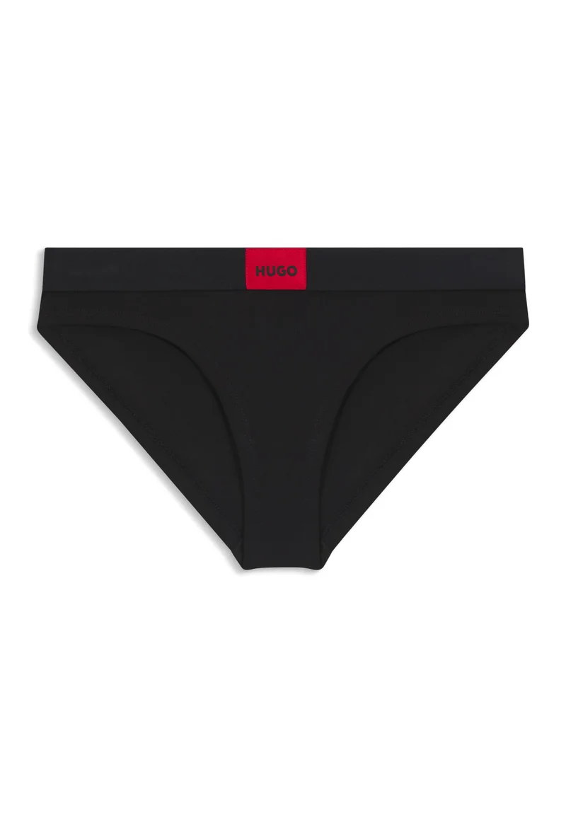 HUGO Black Stretch-cotton briefs with red logo label for Women | Best Price UAE