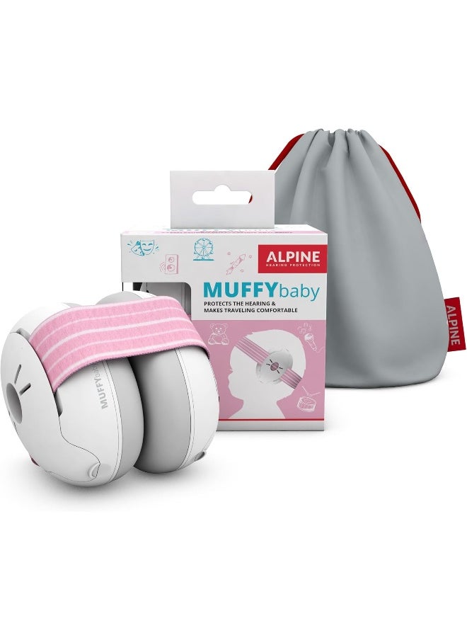 Alpine Muffy Baby Hearing Protection Earmuffs For Babies And Toddlers Up To 36 Months - Pink  - Image 1