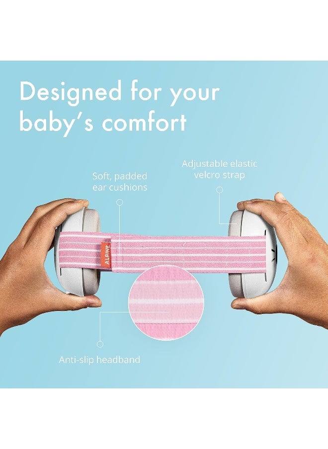 Alpine Muffy Baby Hearing Protection Earmuffs For Babies And Toddlers Up To 36 Months - Pink  - Image 3