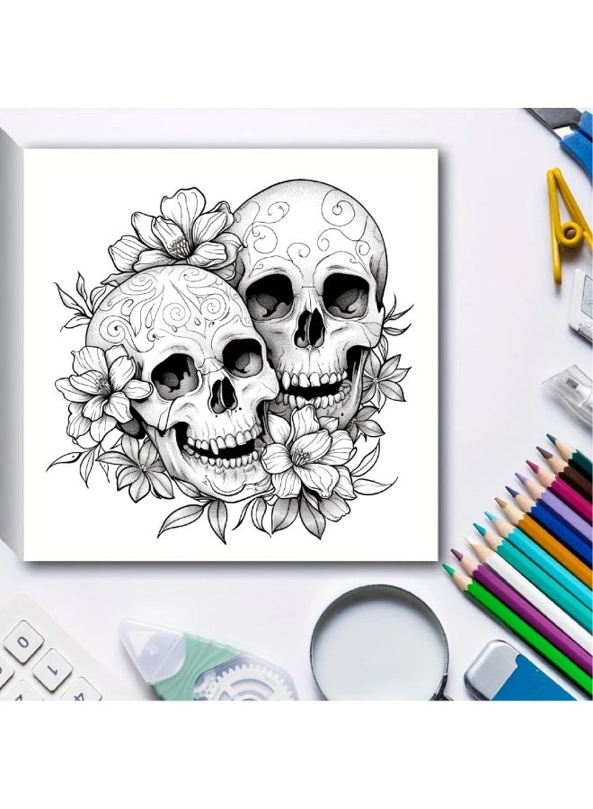 Capstro Sugar Skull Coloring Book – 24 Unique Designs Creative Art Coloring Pages for Relaxation & Mindfulness Drawing Activity Book for Adults & Teens Screen Free Stress Relief Art – Sugar Skull - Image 5