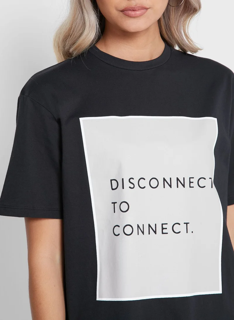 Ginger Oversized Slogan T-Shirt