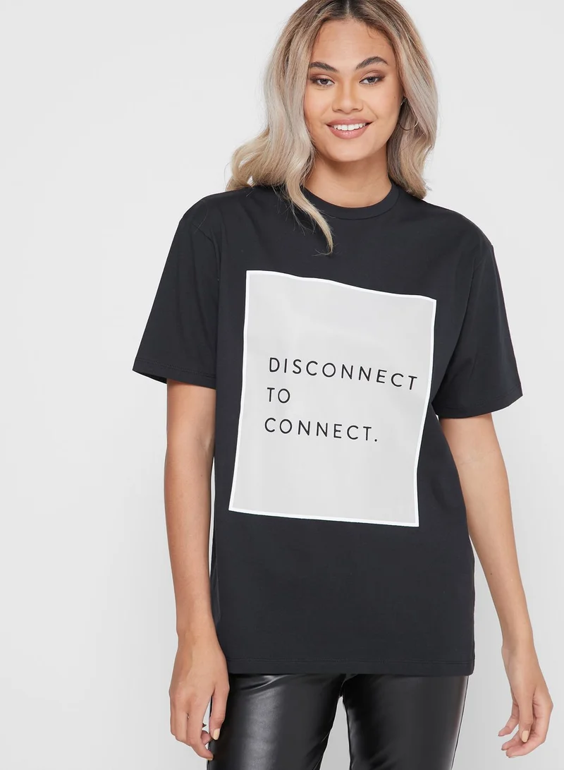 Ginger Oversized Slogan T-Shirt