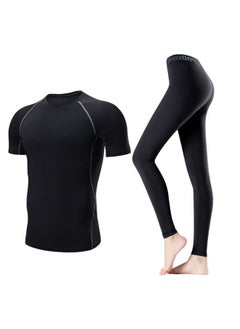 Swimsuit Women's Split Large Size Conservative Swimming Trunks For Chubby Girls Long-sleeved Trousers For Students Sunscreen Diving Suit-Color:Women-gray Line Elite Two-piece (short Sleeve)-Size:3XL
