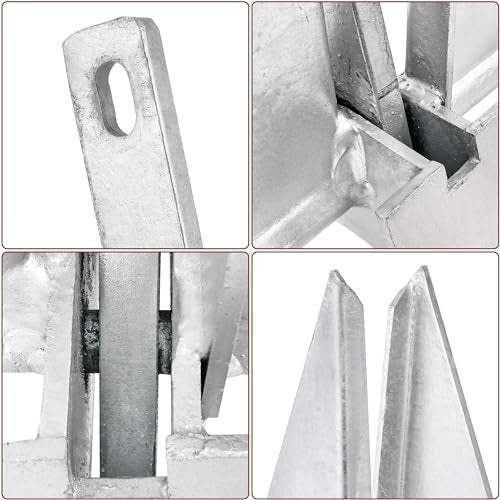 MARINE SYSTEM Galvanized Fluke Anchor 8 LB 10 LB 13 lb for Different Size Boats Pontoon, Deck, Fishing, and Sail (8 LB: 12-22 FT Boats) - Image 3