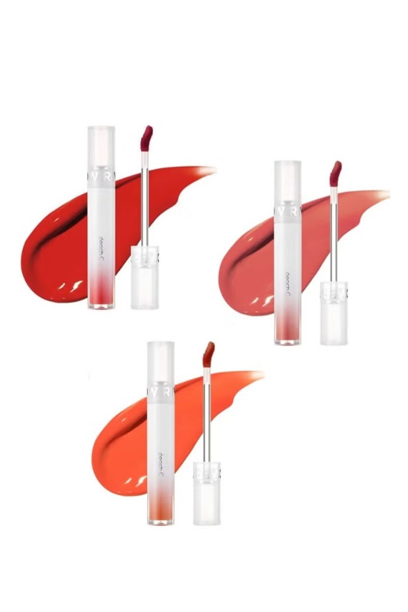 peach bands Korean River Glow Lip Tint in Breeze Fig 04 + Let's Grape 03 + Cherry Peach C 01 - Image 1