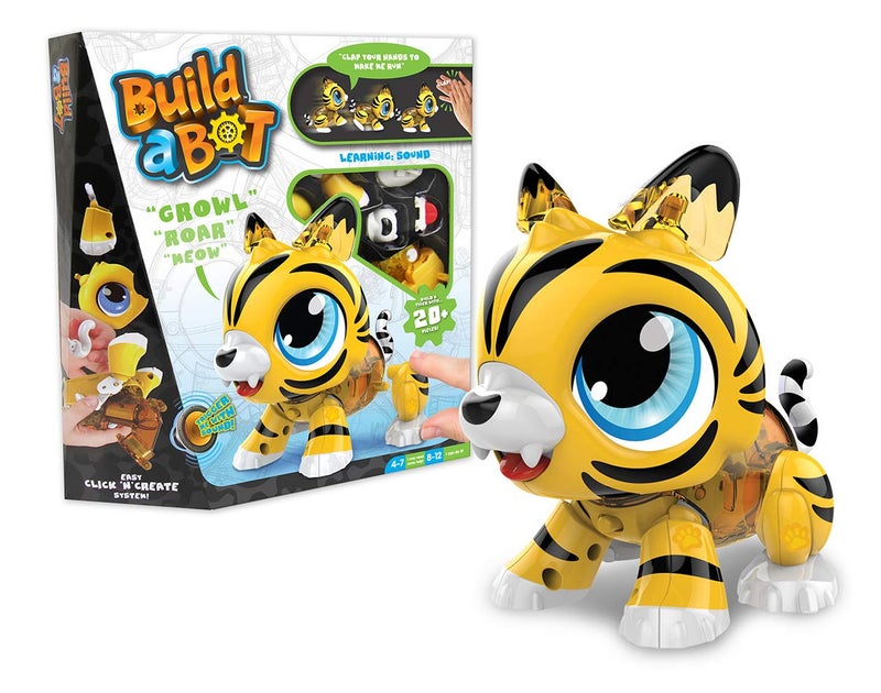 Goliath Goliath Build-a-Bot: Tiger | Build Your Own Interactive Pet Tiger | Easy Click 'n' Create System | 20+ Piece STEM Robot Kit for Kids | For Ages 4+  - Image 2
