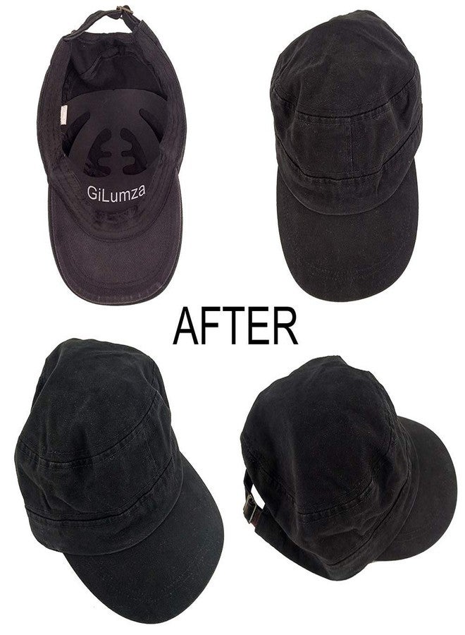 Gilumza 2pk Black Baseball Caps Inserts Semicircle Crown Flexible Shaper Plastic Hat Liner Support for Snapback Fitted Ball Sport Cap and More - Image 3