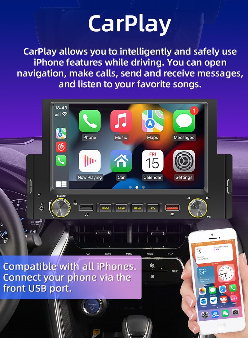 SWM مشغل MP5 للسيارة لاسلكيًا مع راديو MP5 للسيارة وبلوتوث وربط الهاتف بالخلف - Image 5