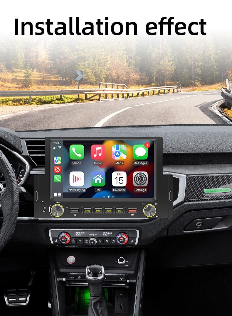 SWM مشغل MP5 للسيارة لاسلكيًا مع راديو MP5 للسيارة وبلوتوث وربط الهاتف بالخلف - Image 4