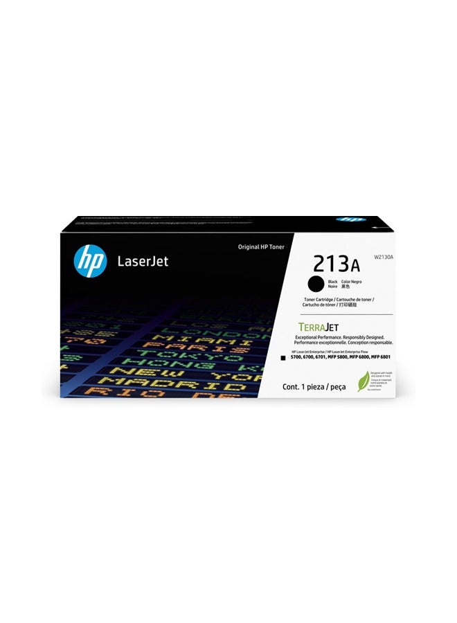 HP 213A Black Original LaserJet Toner Cartridge, W2130A Black - Image 1
