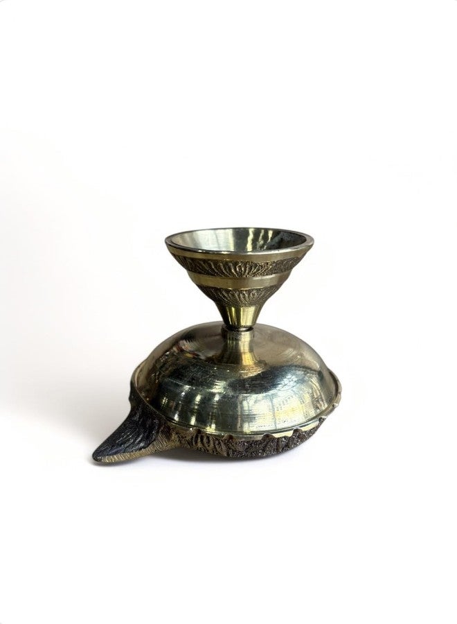 Brass Diwali Diya Kuber Diya with Stand & Pooja Deepak Elegant Brass Oil Lamps for Diwali Decorations, Religious Ceremonies, Home Decor, and Festive Lighting pital ka deep Medium pital ka Diya - Image 4