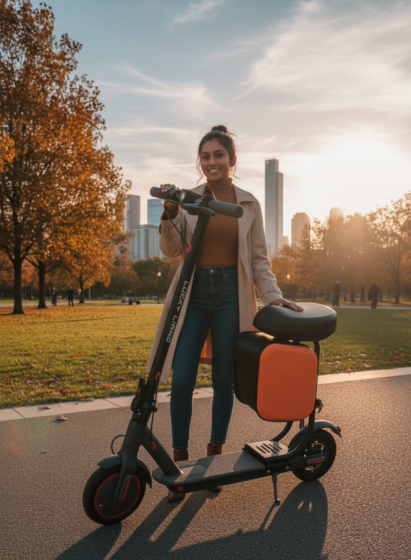 Lucky Liang L11 Plus Electric Scooter with Seat, 350W Motor, 36V 7.8Ah Battery, 25Km Range, Foldable E-Scooter, Comfortable & Lightweight Aluminium Frame - Image 2