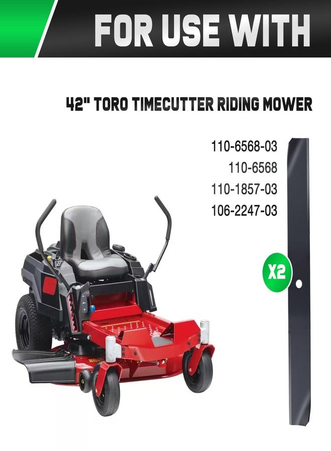 Grasscool Timecutter 42 inch Mower Blades for Toro Z4200 Z4235 SS4235 SS4260 SS4200 Timecutter Z s 42''Deck Lawn Mower Replace 110-6568-03 - Image 2