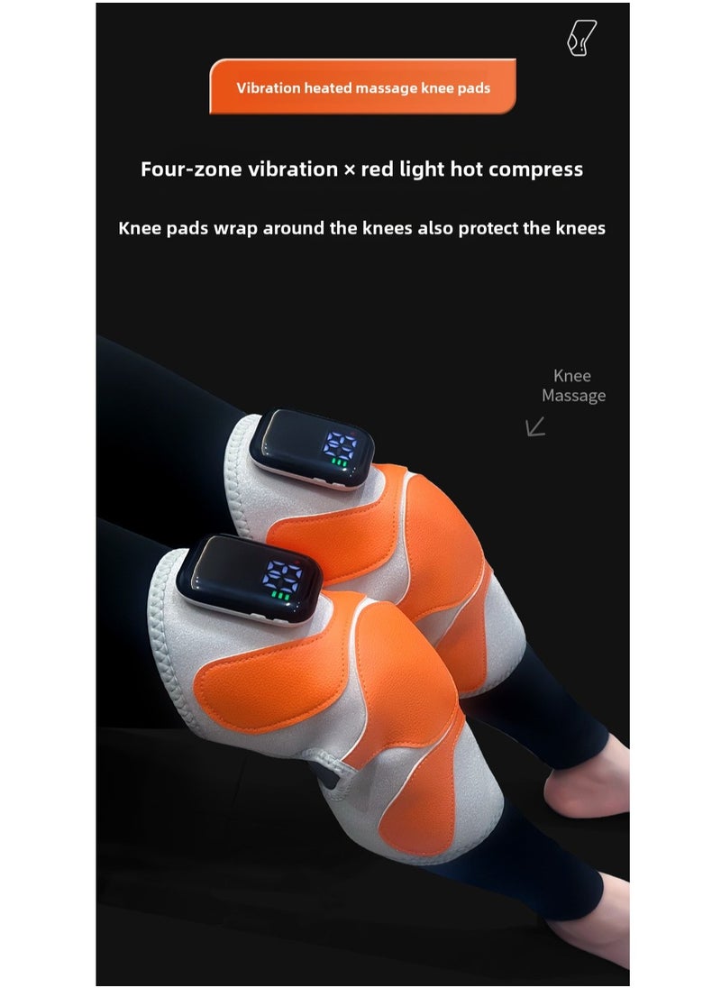 Generic - Red Light Therapy and Vibration Massage Knee Brace Wireless Rechargeable Controller Red Light Therapy Heated Device for Knee Joint Pain Relief Faster Recovery(Includes One Piece Only) - Image 1