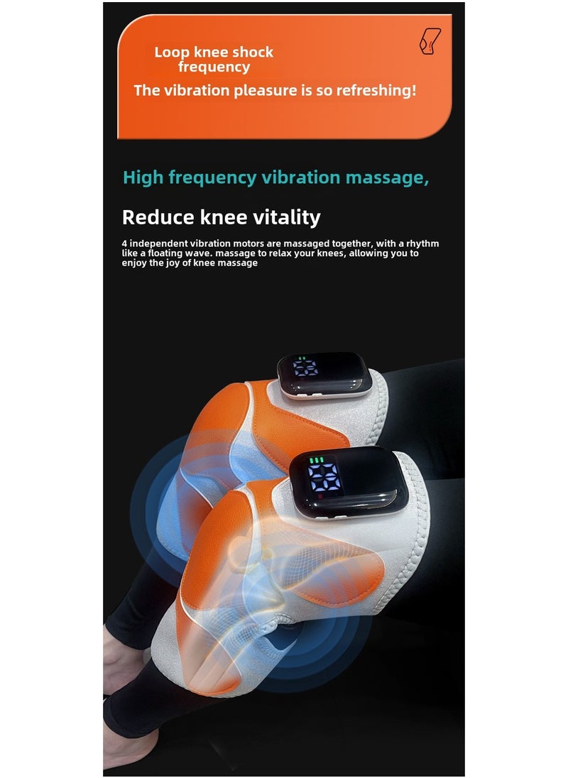 Generic - Red Light Therapy and Vibration Massage Knee Brace Wireless Rechargeable Controller Red Light Therapy Heated Device for Knee Joint Pain Relief Faster Recovery(Includes One Piece Only) - Image 1