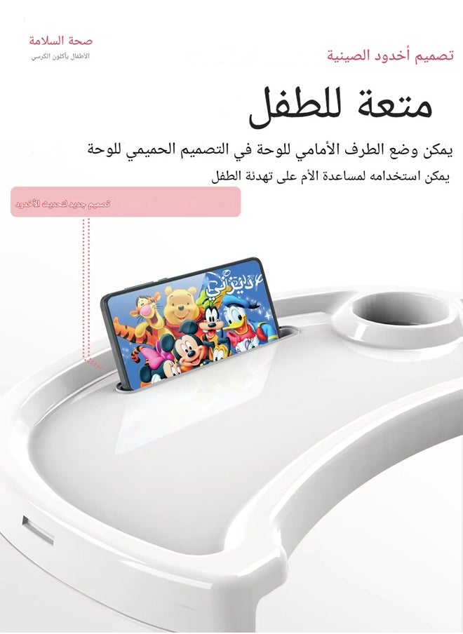 Generic 3 in 1 Baby High Chair, Portable Baby Chair with Dining Tray, Baby Adjustable Convertible Chairs for Babies and Toddlers, Multifunctional Portable Adjustable Junior High Chair With Tray And Safety Seat Belt , for 6 Months To 5 Years Old Baby/Infant/Toddlers,Baby Highchair For Eating ,Compact/Light Weight/Portable/Easy to Clean,  for  6 Months Babies and Toddlers  - Image 5