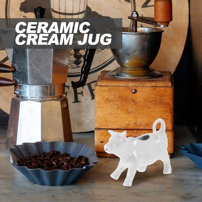Ceramic Cream Jug Animal Gravy Boat Sauce Pitcher Creamer Coffee Syrup Jug for Restaurant - Image 2