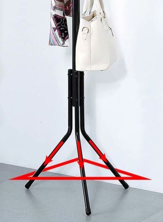 Falpro Multi-Functional Metal Clothes Rack, 12 Hooks Hall Tree Coat Hanger Holder Home Enterway Tree Clothes Storage Stand for Coat, Hat, Clothes, Scarves, Handbags, Umbrella (Black) 172x43x43cm - Image 5