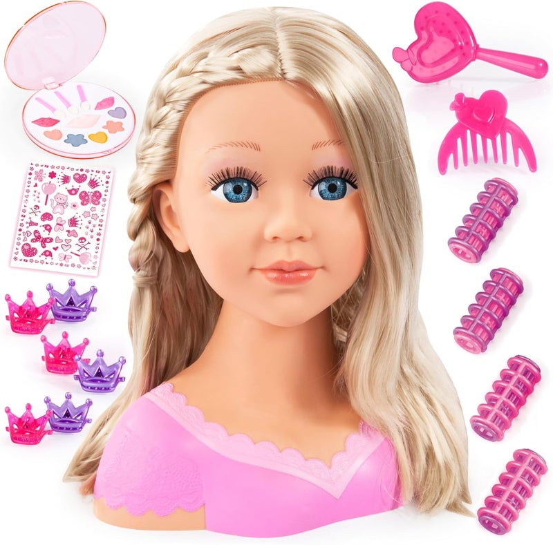 Bayer Design Charlene Super Model Blonde Styling Head with Makeup - Image 1