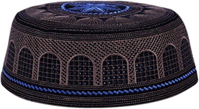 Multipurpose Embroidered Cultural Headwear Ideal for Adults and Lightweight Muslims Headpiece Stylish Muslims Cap Arabic Hat Black - Image 1