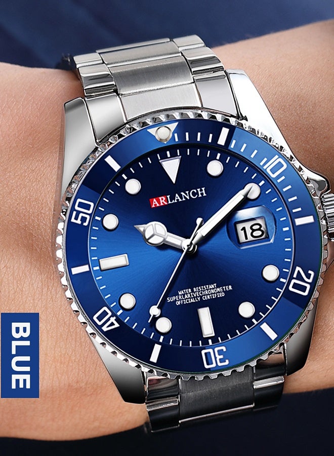 ARLANCH Watches For Men Analog Mens Watch 40Mm Large Face Easy Read Stainless Steel Business Watch Luminous Classic Luxury 30M Waterproof Mens Wrist Watches - Image 5