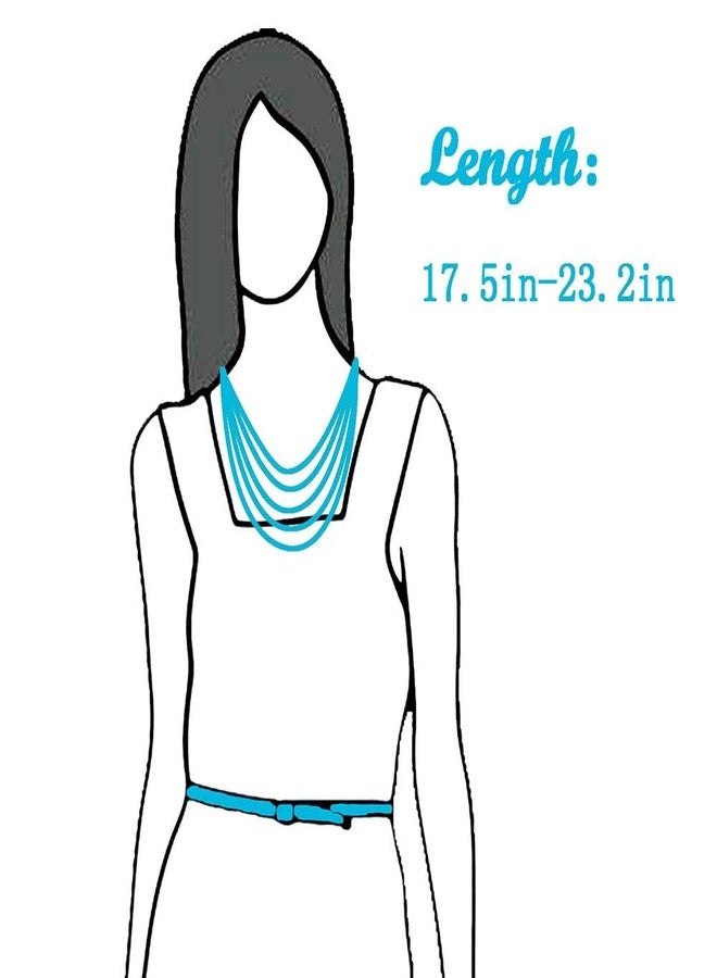 Coiris 5Layer Multi Color Beaded Illusion Wire Collar Statement Necklace with Earrings for Women (N0026-Blue+Wine) - Image 5