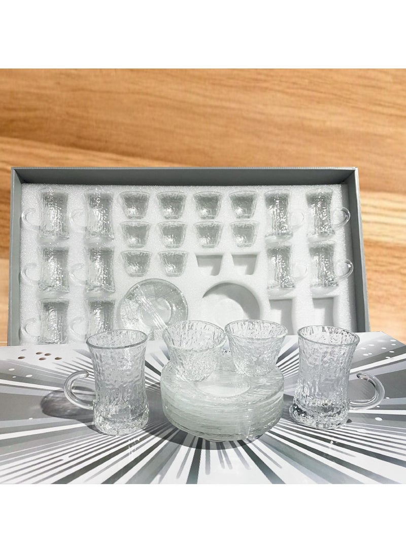Extra Luxury Set of Tea Cups and Coffee Cups with Saucers – 36 Elegant Pieces for Special Occasions and Everyday Use  - Image 1